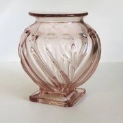 Vase en verre art déco Rosaline par Rudolf Schrötter pour Inwald
