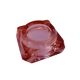 Red/salmon glass ashtray HSG Ząbkowice, Poland 1970s