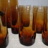 Orangeade in his 70s basket service pitcher glasses