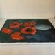 Large painting of a bouquet of flowers, oil on canvas, signed.