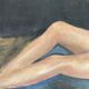Oil on canvas, naked sleeping woman 1972