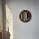 Round rattan mirror 1980