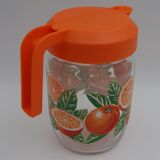 Vintage oranges glass decanter