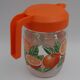 Vintage oranges glass decanter