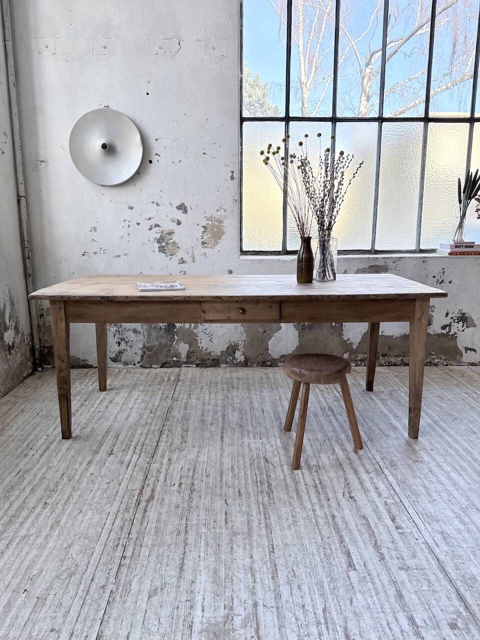 1950 pine farmhouse table 2m