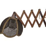 Schaarlamp - Harmonicalamp - teak - wandlamp - 60's