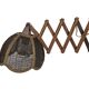 Schaarlamp - Harmonicalamp - teak - wandlamp - 60's