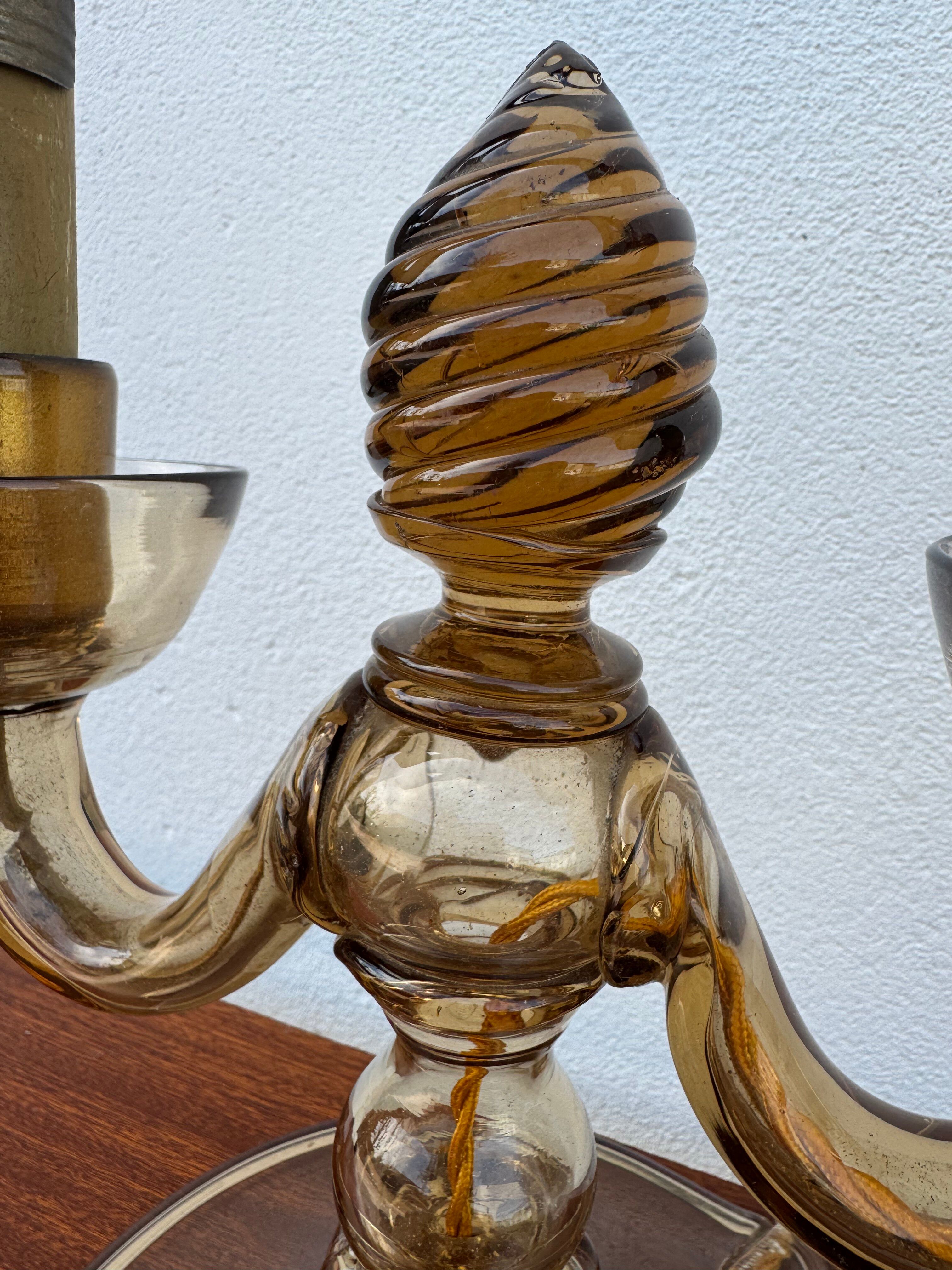 Murano glass candelabrum by Vittorio Zecchin, antique.