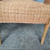 Pair of vintage rattan armchairs