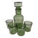 Carafe et gobelets assortis en verre moulé