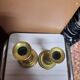 Pair of golden candle holders