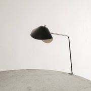 Black French Mid Century Agrafée Desk Clip Lamp by Serge Mouille, 1950s