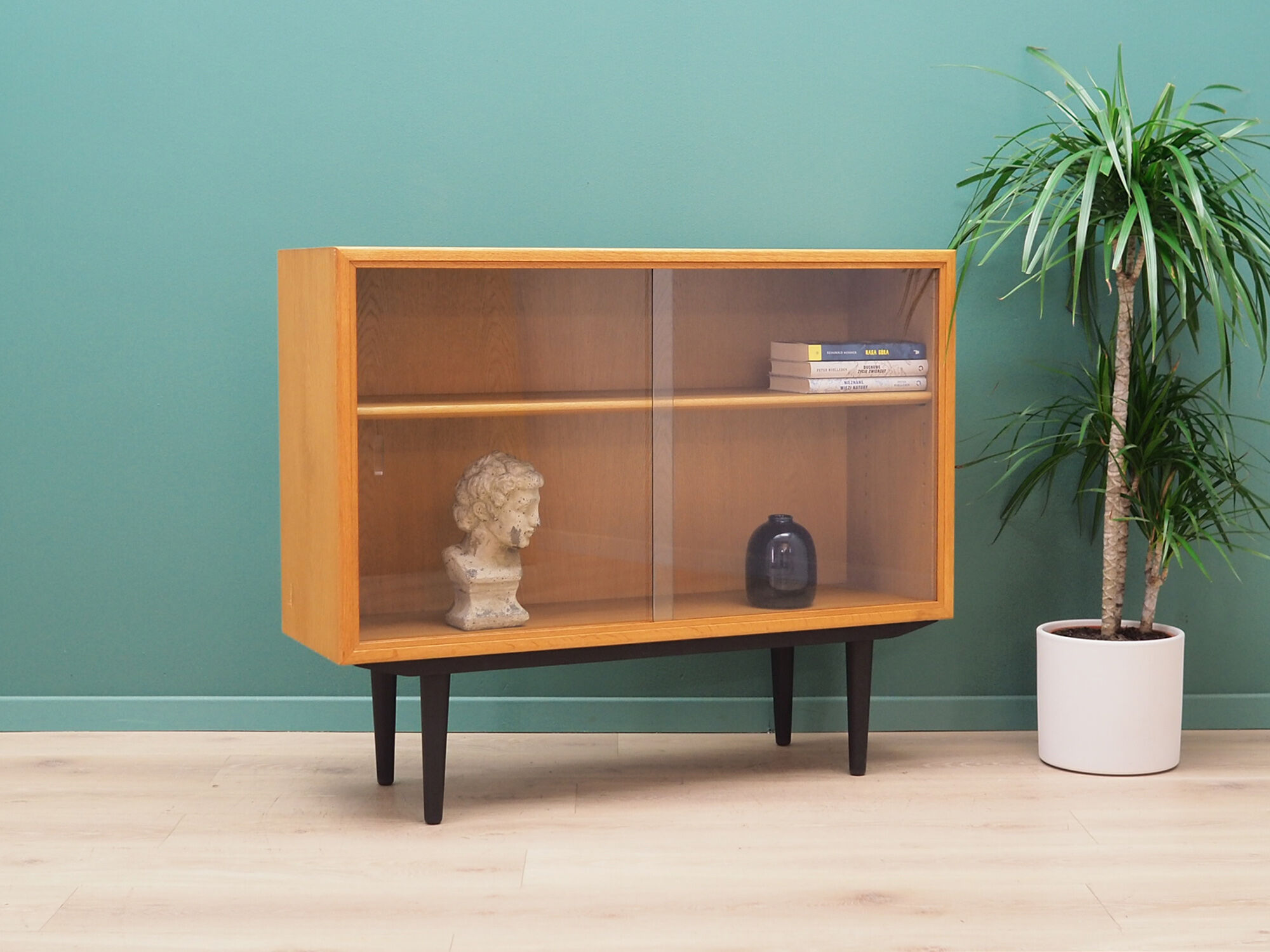 Bookcase oak, Danish design, 60's, producer: Søborg, designer: Mogensen