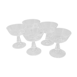 5 crystal champagne glasses