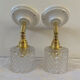 Pair of vintage glass globe wall sconces