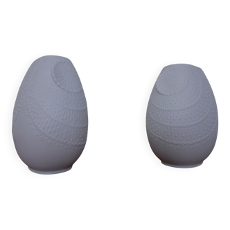 Mid-Century Op Art Vases by M. Frey for Kaiser, Germany, 1960s, Set of 2