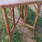 Old rattan table