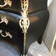 Commode "tombeau" patiné noire style régence