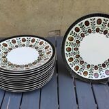 12 flat plates Boch La Louvière 60s