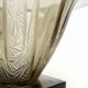 Art Deco bowl in smoked glass with geometric patterns