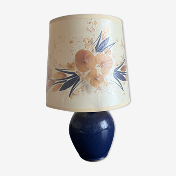 Blue ceramic lamp 70s