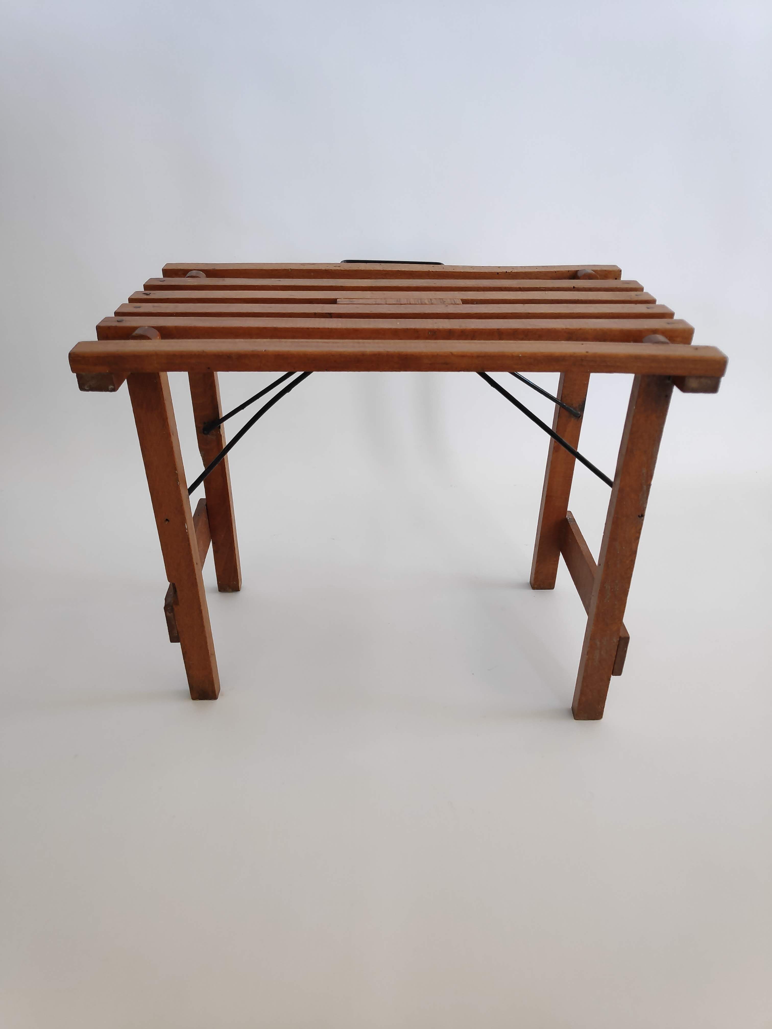 Wooden and metal  stool