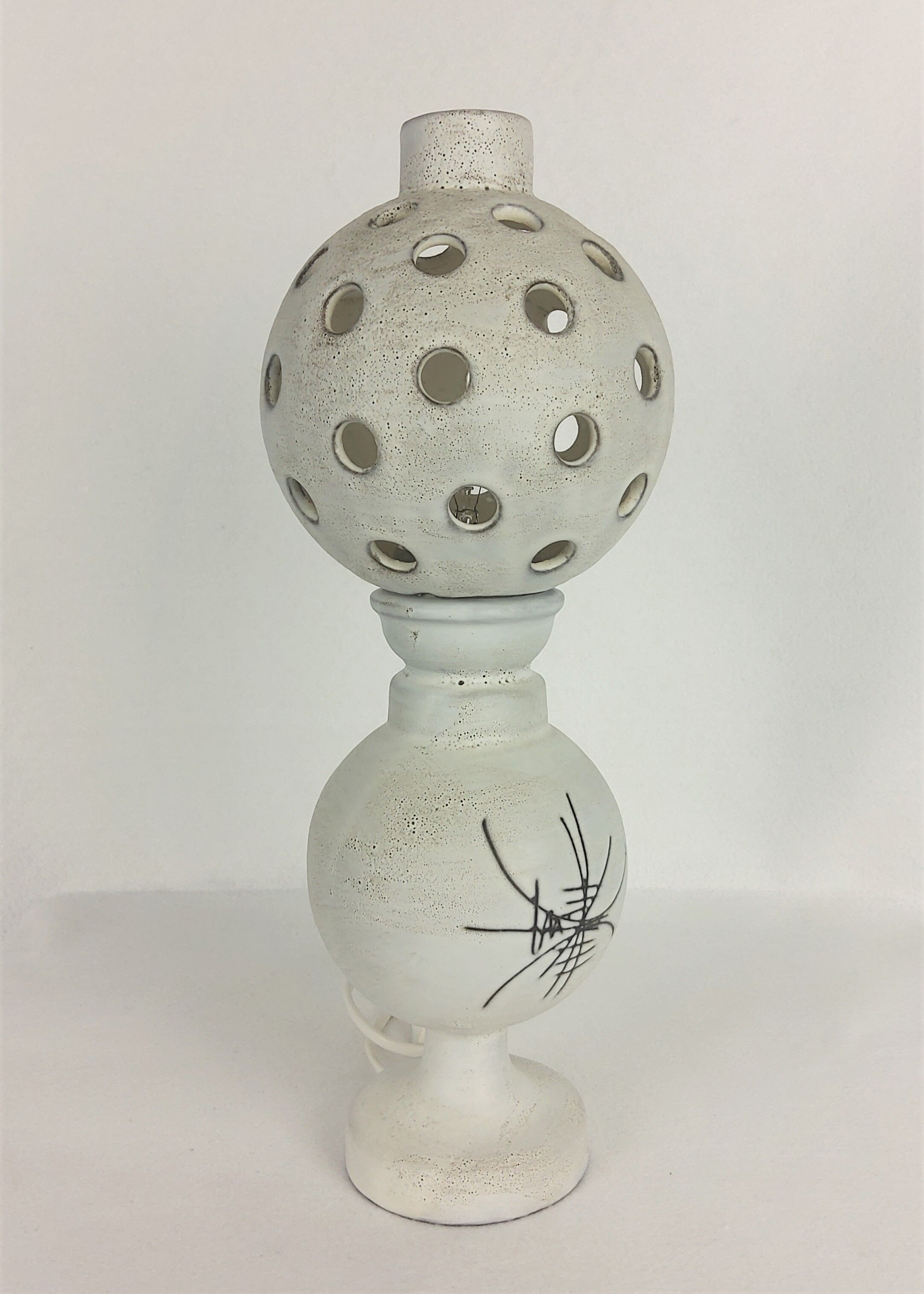 Henri Cimal Vallauris ceramic lamp, 1960