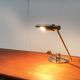 Mid-century minimalist brass table lamp by Rosemarie & Rico Baltensweiler for Baltensweiler.