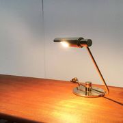 Mid-century minimalist brass table lamp by Rosemarie & Rico Baltensweiler for Baltensweiler.