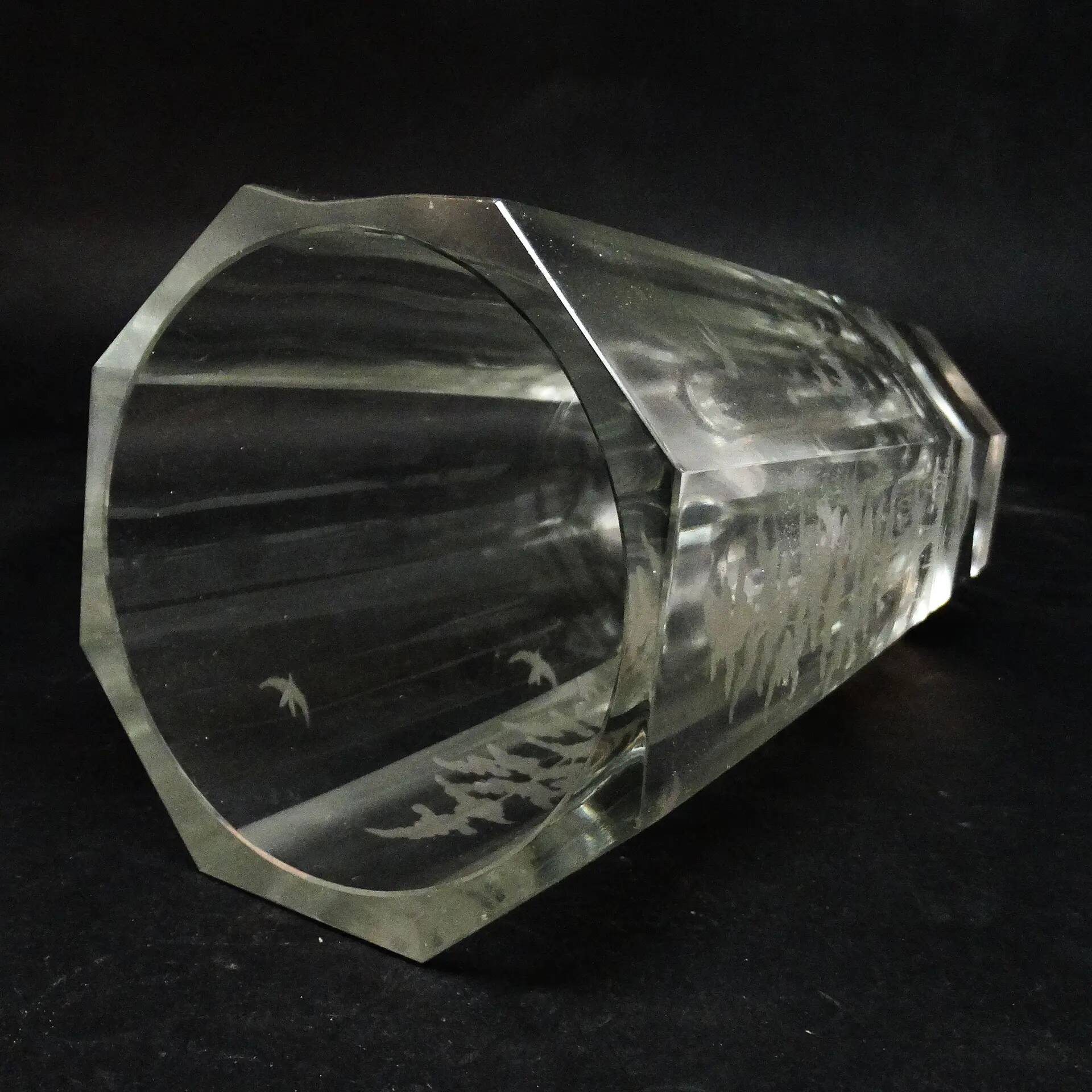 Art Deco vase, crystal, Moser, Czechoslovakia, 1930s