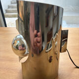 Vintage wall light, stainless steel, Space Age