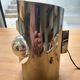 Vintage wall light, stainless steel, Space Age