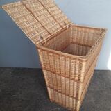 Chest 65cm basket basket rattan wicker period 1960