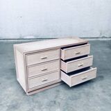 Washed Rattan Chest of Drawers, 1980s