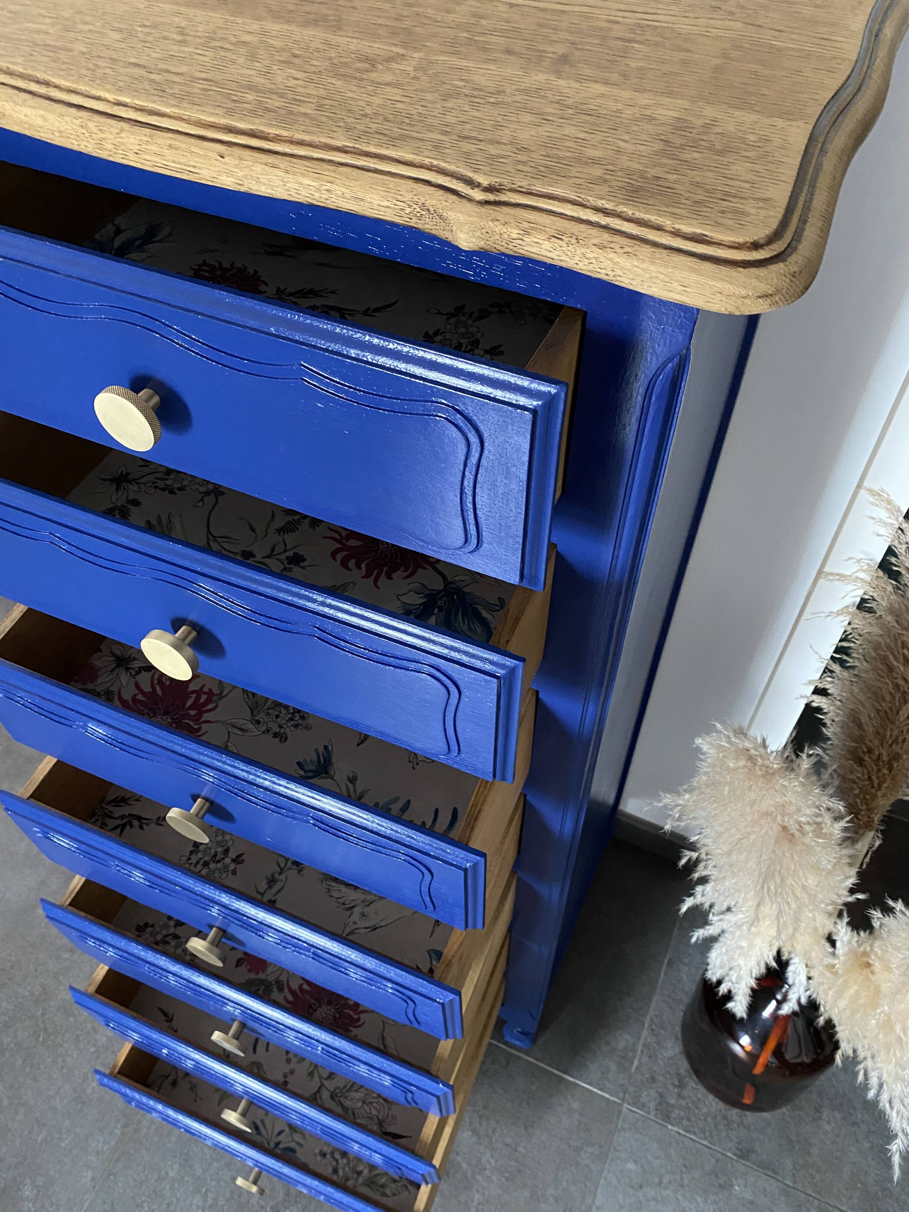 Semainier 7 drawers blue outremer