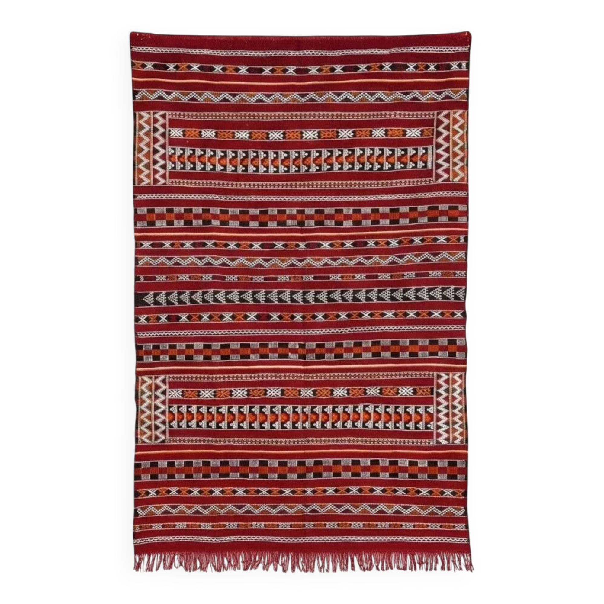 Red Berber kilim rug 155x240 cm