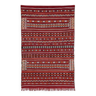 Red Berber kilim rug 155x240 cm