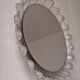 Large circular Boho wall lights with mirror in melted ice acrylic, 1970s