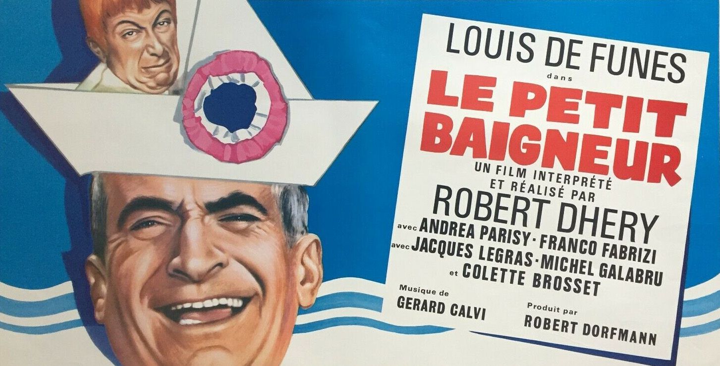 Cinema poster "Le Petit Baigneur" Louis De Funes 37x55cm 1968