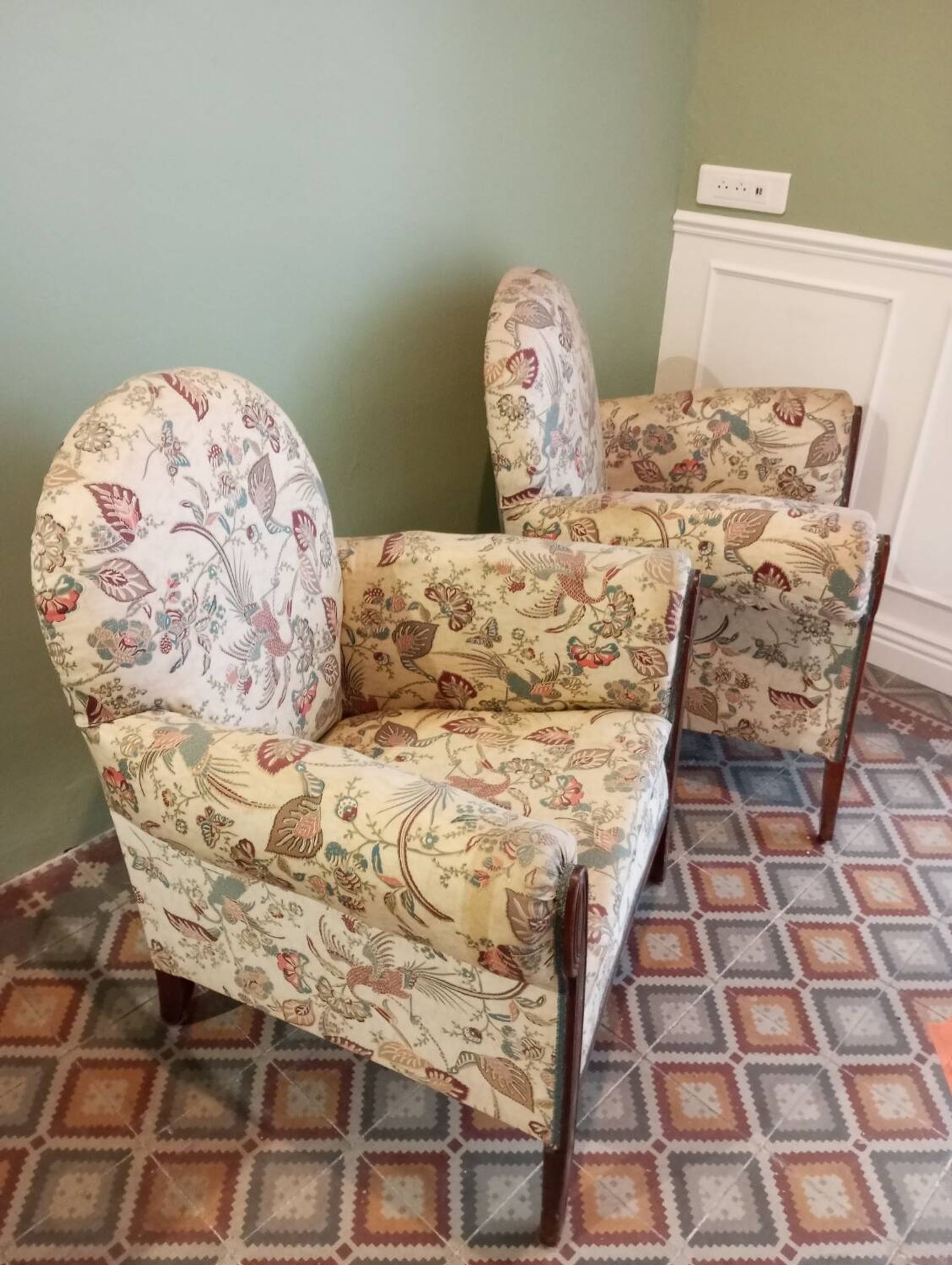 Pair of art deco armchairs