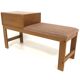 Scandinavian oak telephone bench, Sweden, 1960