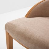 André Arbus chaise de coiffeuse en sycomore velours de mohair 1934