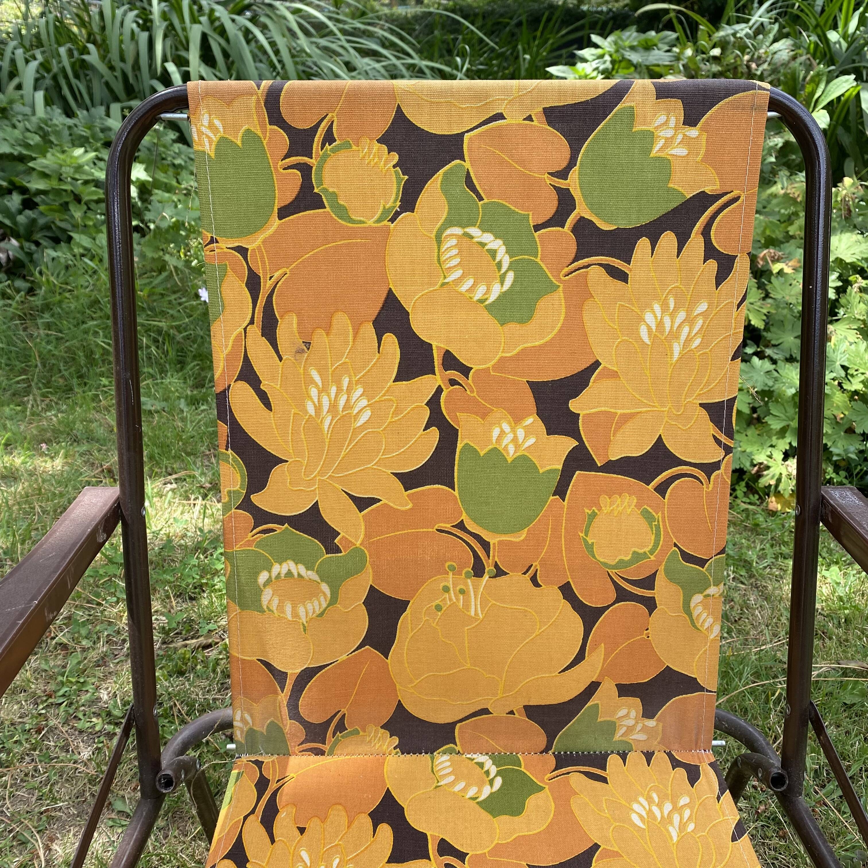 Chaise de camping vintage