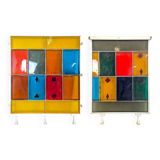 Panels made of thick colored glass slabs from Saint Gobain