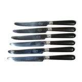 6 anciens couteaux manche ébène coutellerie supérieure