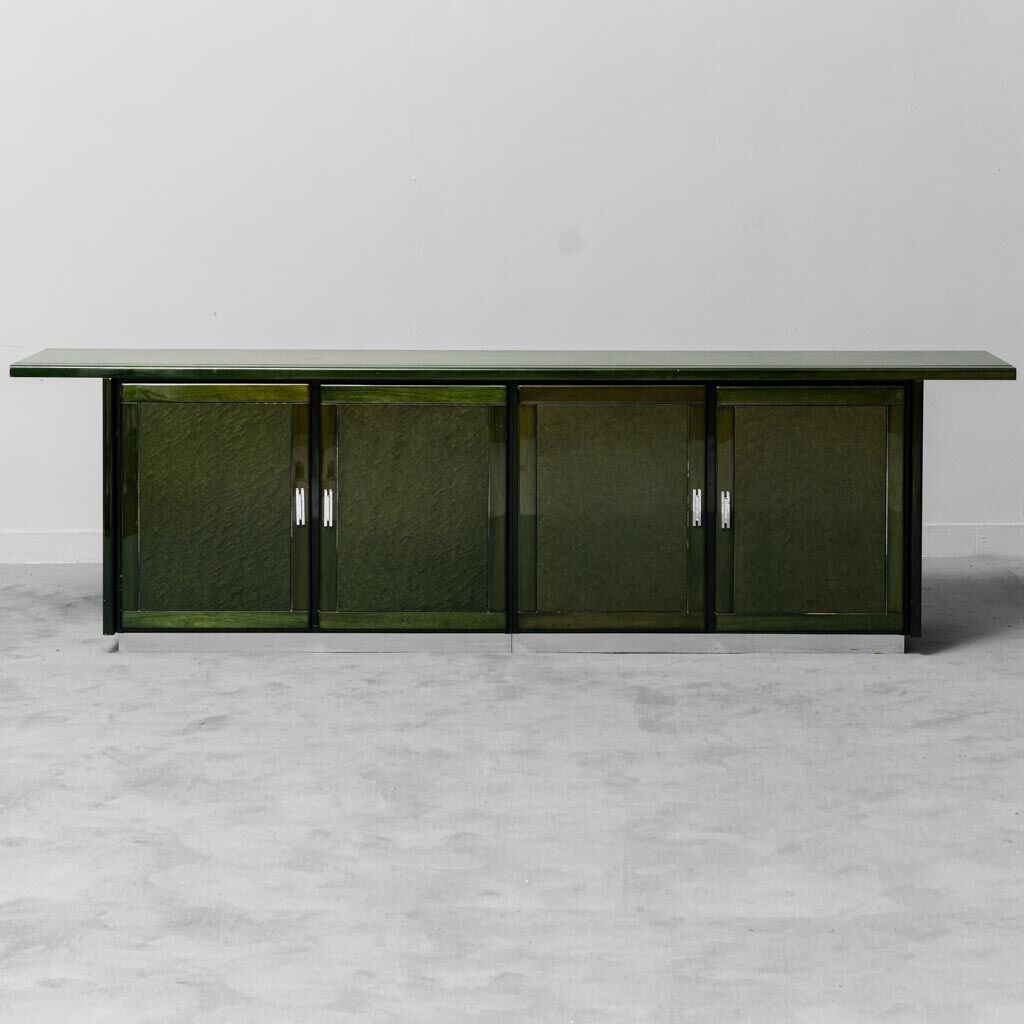 Vintage modern vintage 70s green wooden sideboard
