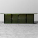 Vintage modern vintage 70s green wooden sideboard