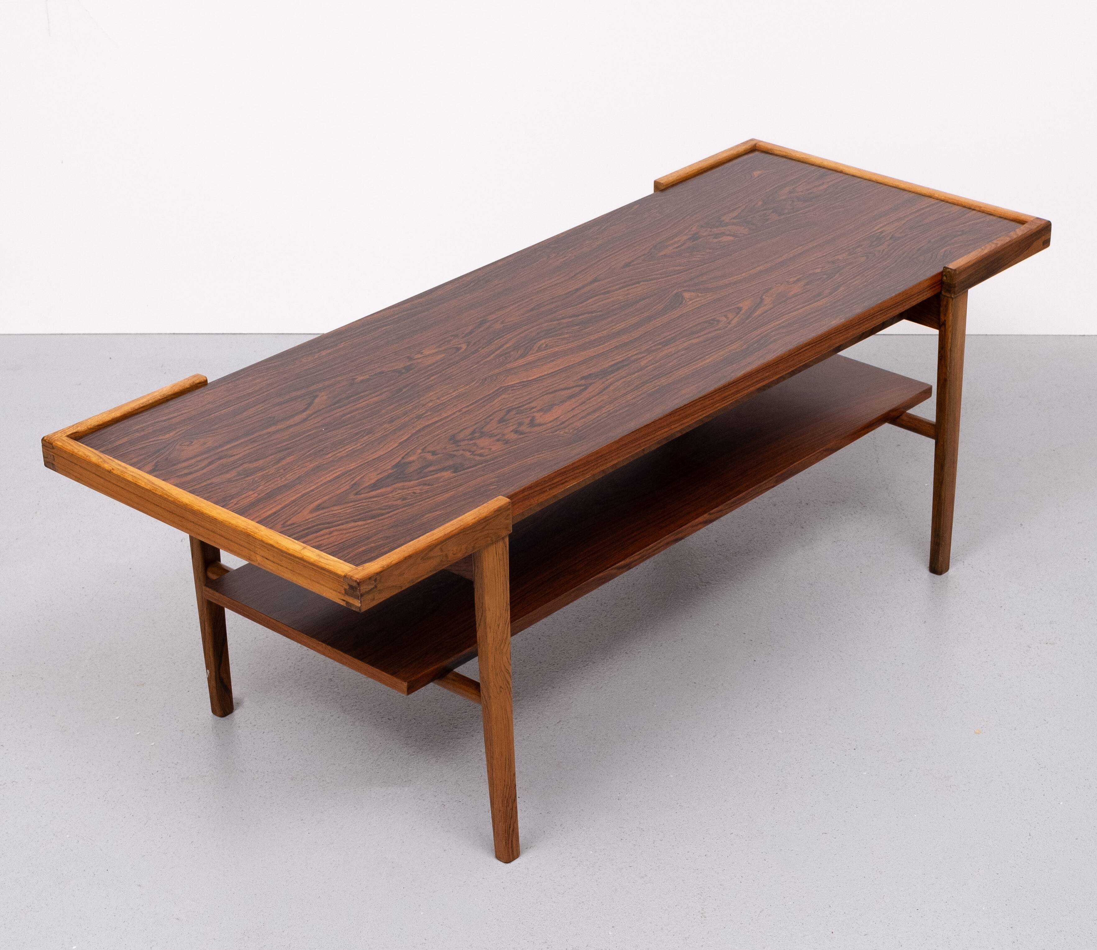 Mid Century Modern 1960s Rosewood Coffee Table
