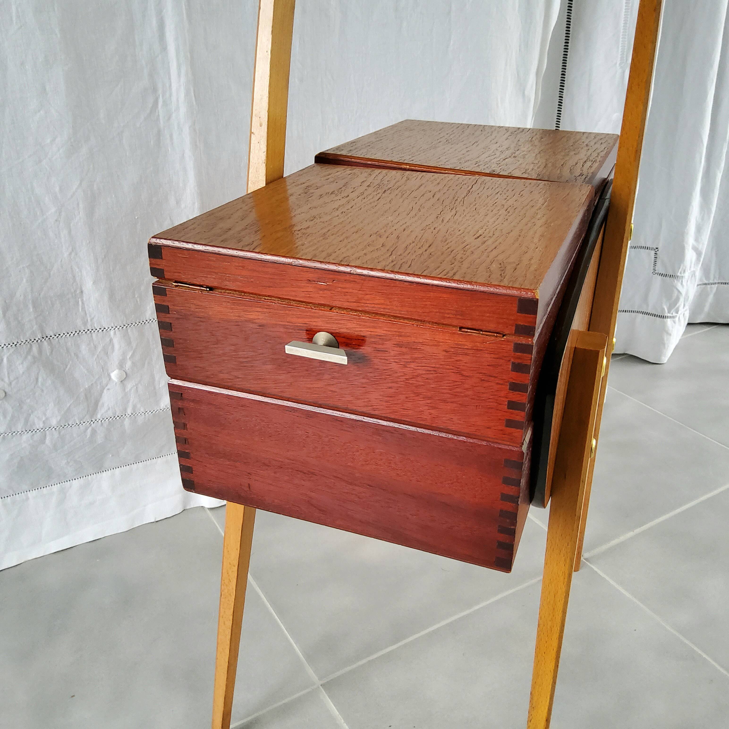 Scandinavian sewing box 50s/60s
