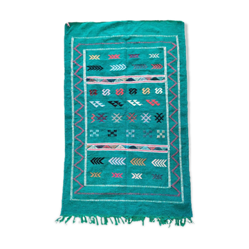 Ethnic green Berber rug 95x150 cm